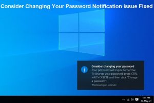 Read more about the article Consider Changing Your Password – Turn off Password Expire Notification