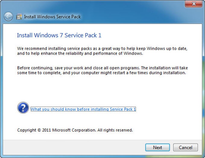 Download Service Pack 1 For Window 7