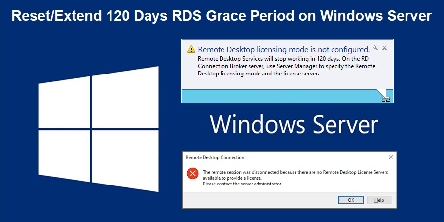 Read more about the article Reset/Extend 120 Days RDS Grace Period on Windows Server 2012/2016