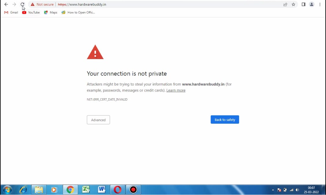 You are currently viewing How to Fix – NET::ERR_CERT_DATE_INVALID Error in Google Chrome
