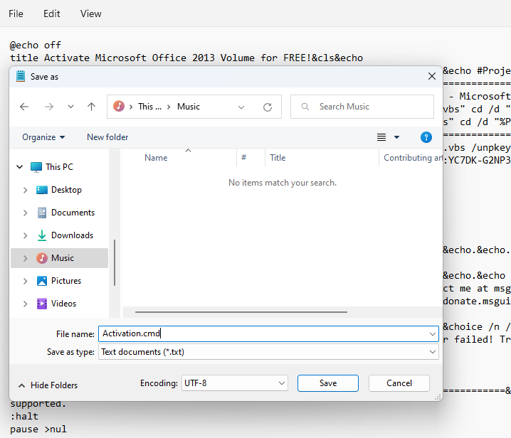 MS office 2013 Activation script