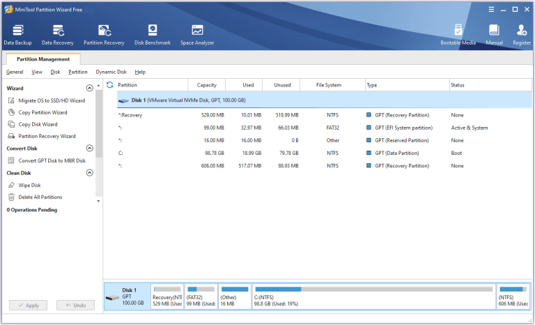Free Download Minitool Partition wizard
