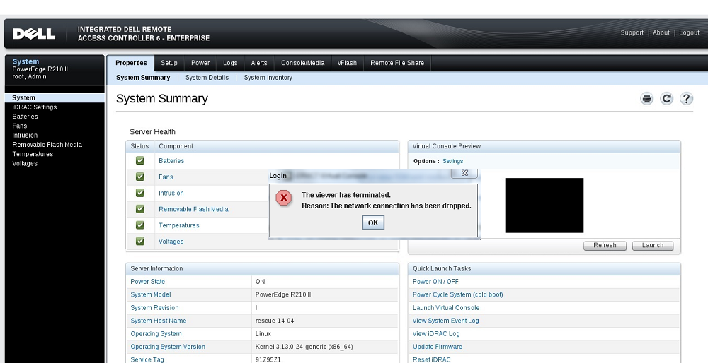 Read more about the article Solved – The Viewer has terminated – IDRAC Virtual Console Connection Failed